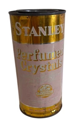 Cristais de traça perfumados vintage STANLEY anos 50 ouro/rosa lata~hélice/exibição~MCM~LEIA - Imagem 1 de 4