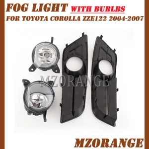 Left Right Side Front Fog Light Lamp & Cover For Toyota Corolla ZZE122 2004-2007 - Picture 1 of 10