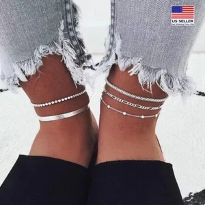 Fashion Women Ankle Chain Jewelry Anklet Bracelet Snake Bone Honeycomb Ball 1652 - Picture 1 of 3
