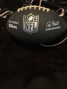 Wilson THE DUKE NFL Mini Football Roger Goodell Commissioner Black 8" Small Ball