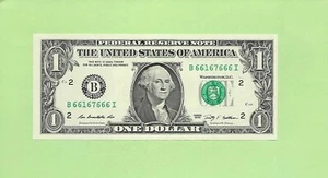 2009 ..UNCIRC $1  B 6616 7666 I  .... 2009  $1  B-I       POKER PLUS NOTE  6-6's - Picture 1 of 2