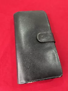 Used & Unbranded Leather PDA Wallet / Protector, Black, fits Psion Series 5 & 3 - Picture 1 of 6