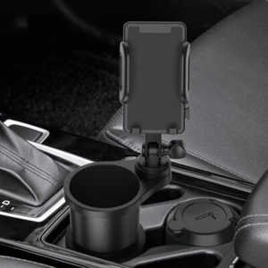 Car Cup Holder 360° Adjustable Phone Mount Universal 2 in1 Expander Adapter - Picture 1 of 7