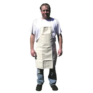 HAWK ( AC018 ) Solid Off-White Cloth Apron Shop Kitchen One Size Fits Most - Picture 1 of 2
