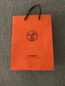 Authentic ~ Hermes ~ Empty Orange Shopping Paper Bag ~ 11.5" x 8.25" x 3.5"