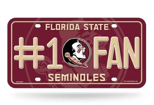 Florida State Seminoles #1 Fan Metal Embossed License Plate - Picture 1 of 1