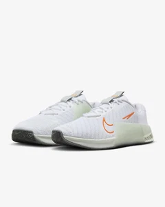 Nike Metcon 9 White Light Silver Mandarin Trainers Shoes 44.5 US 10.5 DZ2617-101 - Picture 1 of 9
