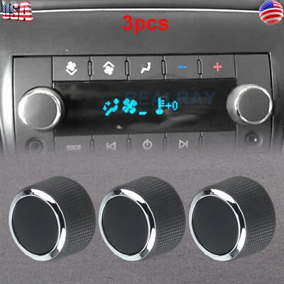3pcs REAR RADIO CONTROL KNOBS FOR 2007-2013 CHEVROLET SUBURBAN TAHOE GMC YUKON - Изображение 1 из 4