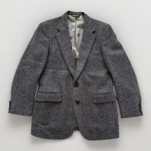 Vintage Harris Tweed Scottish wool Sport coat blazer jacket, mini houndstooth 40 - Picture 1 of 21