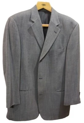 Chaqueta Blazer Abrigo Traje Deportivo Negro Blanco Pata de Gallo HUGO BOSS Einstein 42 R Foto 1 de 4