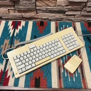 Vintage Apple Macintosh Keyboard M0116 ALPS Orange + ADB Mouse M0331 TESTED! - Afbeelding 1 van 15