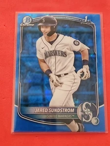 2025 Bowman Sapphire Jared Sundstrom Chrome 1st #BCP-85 Mariners - Picture 1 of 3
