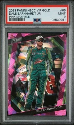 2023 Panini NSCC VIP Gold Pink Sparkle #66 Dale Earnhardt Jr /75 PSA 9 Racing - Image 1 of 2