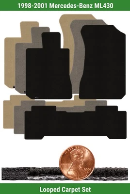 Juego de alfombrillas clásicas personalizadas para Mercedes ML430 98-01 (3 piezas) #YUB Foto 1 de 4