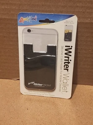 Silicone Credit Card ID Holder Wallet Pouch Stick-On Mobile Phone Pocket - Image 1 of 4