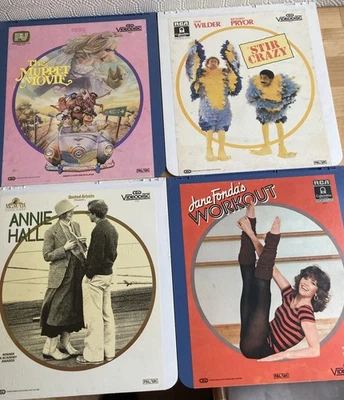 Job Lot Of 10 CED Videodiscs,  Mix Of Movies And Other Including Goldfinger - Image 1 of 3