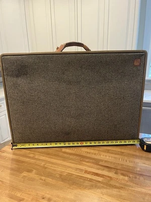 Maleta vintage Hartmann Tweed equipaje cuero con cinturón Foto 1 de 4