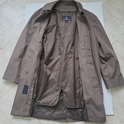 London Fog мужской Тренч коричневый размер средний хлопок съемная подкладка - Изображение 1 из 4