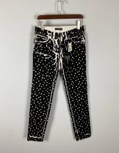 NWT Vintage DOLCE GABBANA 5 Pocket Straight Denim STAR PRINT Jeans Pants Size 40 - Picture 1 of 18