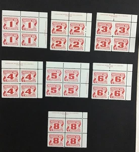 Canadá 1967 XF MNH Sc#J21 - J40 bloques de inscripción de cuatro, (W56) - Imagen 1 de 4