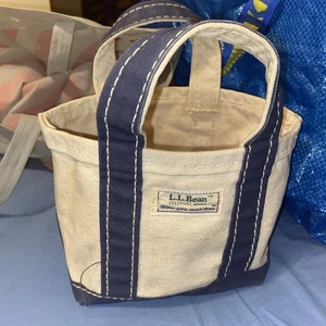 Vintage Outside Tag A+ 70s LL Bean Boat & Tote Micro Canvas Bag Freeport USA - Picture 1 of 14