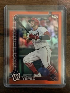 2025 Topps Series 2 Orange Foil Juan Yepez /25 Nationals - Picture 1 of 2