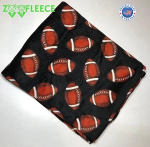 Manta deportiva de fútbol americano ZooFleece de la NFL 60X68" linebacker negro tiro - Imagen 1 de 7