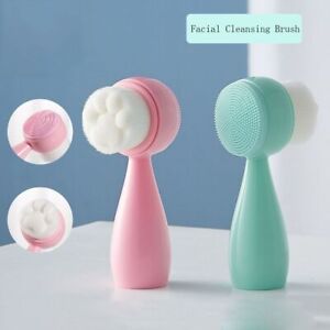 Manual Facial Cleansing Brush Handheld Beauty Makeup Tool  Women