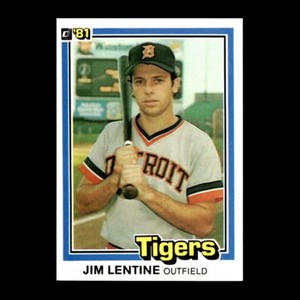 Jim Lentine 1981 Donruss Detroit Tigers #250 NM+ Vintage!