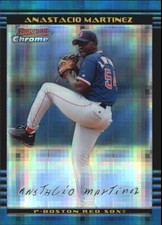 2002 Bowman Chrome X-Fractors Red Sox Baseball Card #216 Anastacio Martinez /250