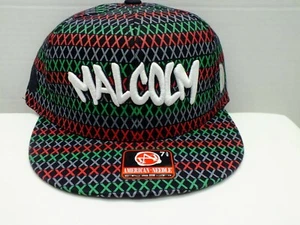 Gorra ajustada con aguja Malcolm X de American elige tu talla (¡Nuevo con etiquetas!) - Imagen 1 de 10