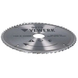 190 mm x 30 mm TCT Carburo de tungsteno Puntas Sierra Circular Hojas 60 Dientes - Imagen 1 de 3