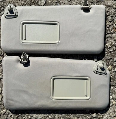 Nissan Versa 2007-2012 OEM Driver & Passenger Gray Sun Visors Pair Sunvisors - Image 1 of 3