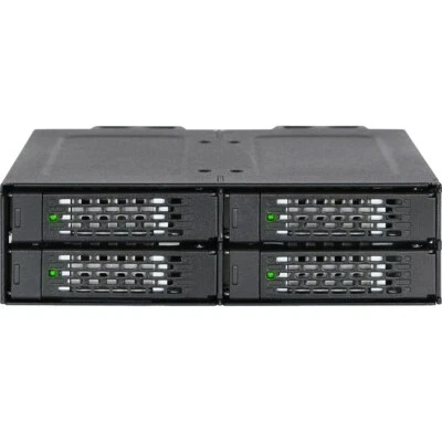 Icy Dock 4 Bay 2.5" NVMe U.2 SSD Mobile Rack  5.25" Drive Bay MB699VP-B - Image 1 of 3
