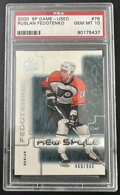PSA 10 RUSLAN FEDOTENKO 2000-01 SP Game Used Hockey New Style RC #’d /900 Rookie - Image 1 of 2