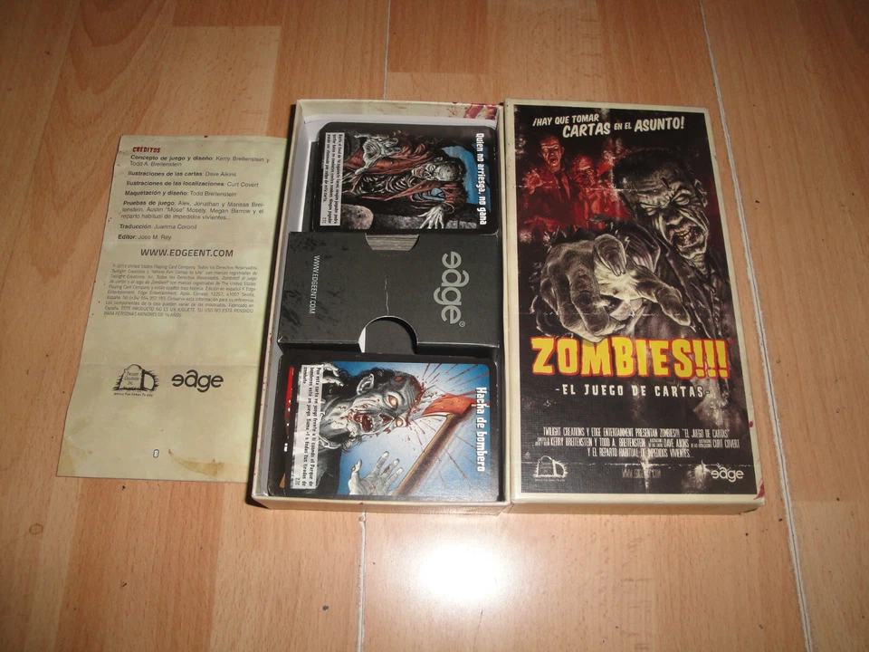ZOMBIES!!! EL JUEGO DE CARTAS JUEGO DE MESA DE EDGE ENTERTAIMENT EN BUEN ESTADO - Imagen 1 de 2