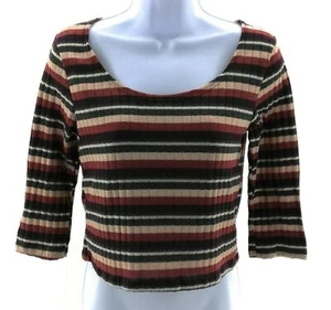 Try This Juniors Multi Color Stripe Top Size XL - Picture 1 of 12