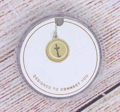 NUEVO Alex and Ani Initial t .925 Plata de Ley 14KT Cadena Estación Dije Plata Foto 1 de 2