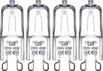 4 Stück Halogenlampe G9 40W 230V Backofenlampe Oven Lampe G9 Halogen Leuchtmi... - Bild 1 von 4
