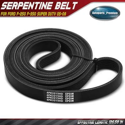 126.58 in Heavy Duty Serpentine Belt for Ford F-250 F-350 Super Duty 2005-2008 - Image 1 of 4