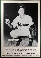 1956 CARLING BEER JIM HEGAN #DBL 96G CLEVELAND INDIANS