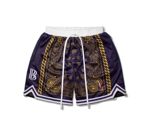 Mens Collect Select X Ben Baller Swingman Basketball Shorts Purple/Gold Sz XL - Picture 1 of 13