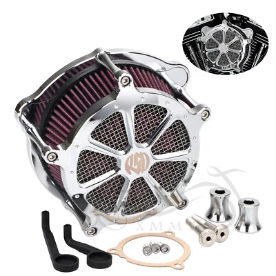 Motorcycle Contrast Cut Air Cleaner Intake Filter For Harley CVO Tri/Road Glide Foto 1 de 4
