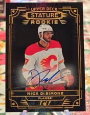2022-23 UD Stature Nick DeSimone Black Rookie Auto 1/1 #124