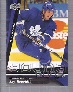 2009-10 Upper Deck Maple Leafs Hockey Card #216 Jay Rosehill YG Rookie
