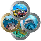 Porthole Sea Animal Stickers - 4pcs Ocean World Wall Decals