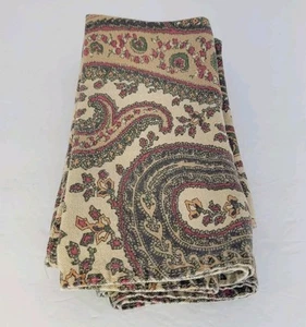 Lauren Ralph Lauren Napkins Bridgette Paisley Camel - Lot of 4 - Picture 1 of 3