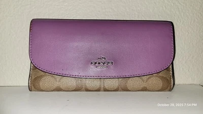 COACH SLIM ENVELOPE WALLET IN SIGNATURE CANVAS (COACH F54022) - Image 1 of 4