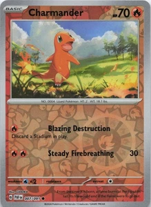 Charmander Reverse Holo 7/91 Pokemon SV: Paldean Fates - Imagen 1 de 2