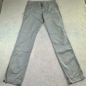 Fossil Mens 32 x 34 Fletcher Modern Fit Stripe Casual Pants Gray With Black - Picture 1 of 5
